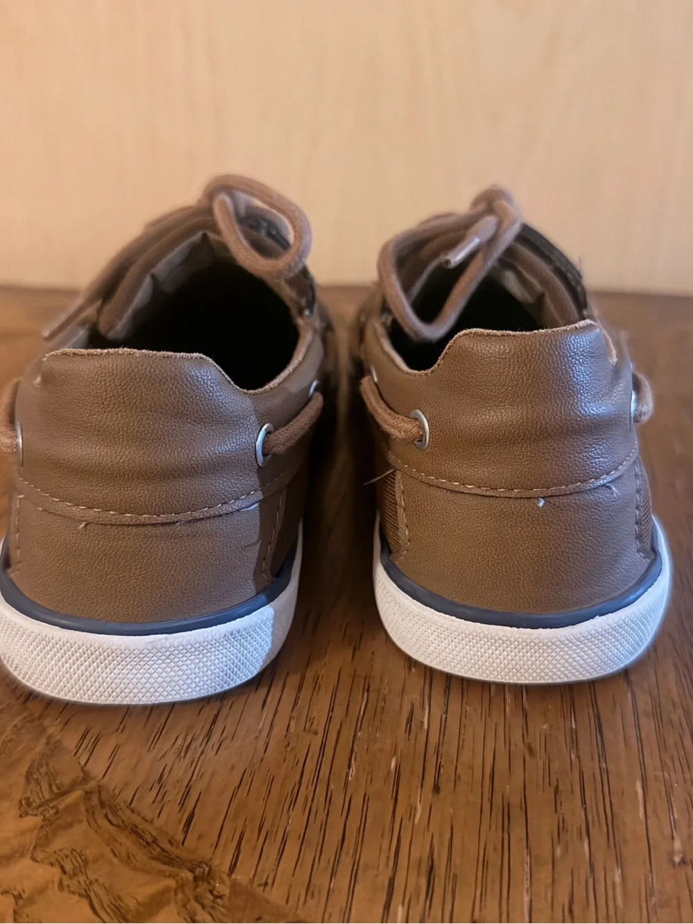 Children's Brown Lace-Up Dress Boat Shoes